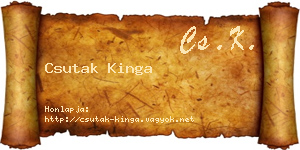 Csutak Kinga névjegykártya